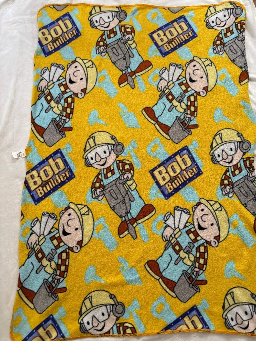 Vintage fleece bob the builder blanket